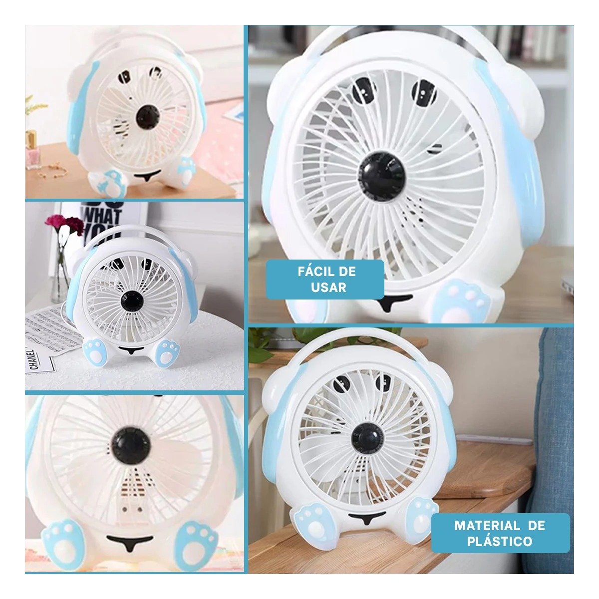 PACK4 REFRIGERADOR PORTATIL BLANCO DE MESA PERRITO CON CELESTE COMPACTO Y+REGALO STICKER - 2