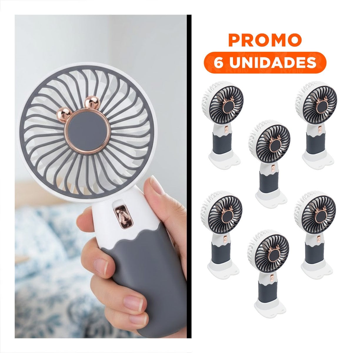 PACK6 CIRCULADOR RECARGABLE CON OREJITAS PORTATIL FACIL DE USAR SEGURO Y POTENTE - 1