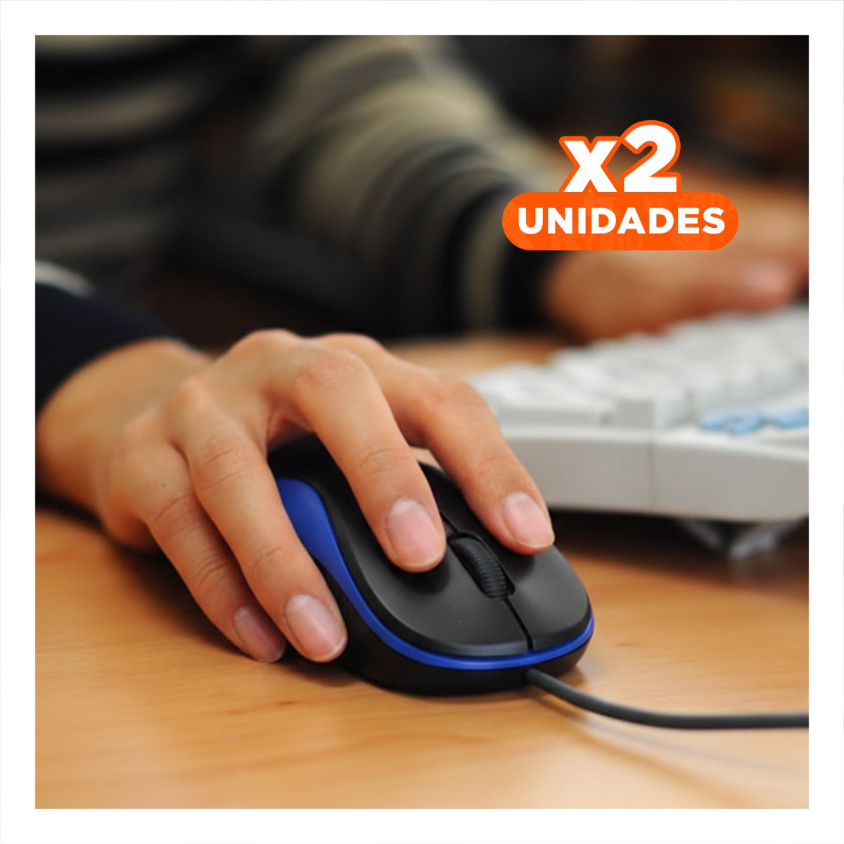 PACK2 CONTROLADOR CYBERTEL AZUL Y NEGRO GAMER CON AGARRE ERGONOMICO Y+REGALO STICKER - 1
