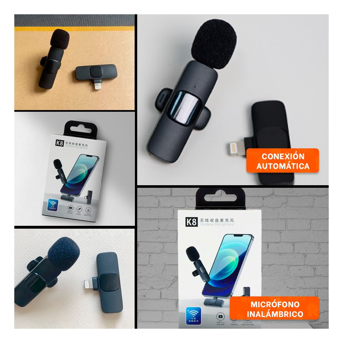GRABADOR INALAMBRICO SOLAPERO NEGRO MODERNO PARA VIDEO Y STREAMING Y+POST IT - 1