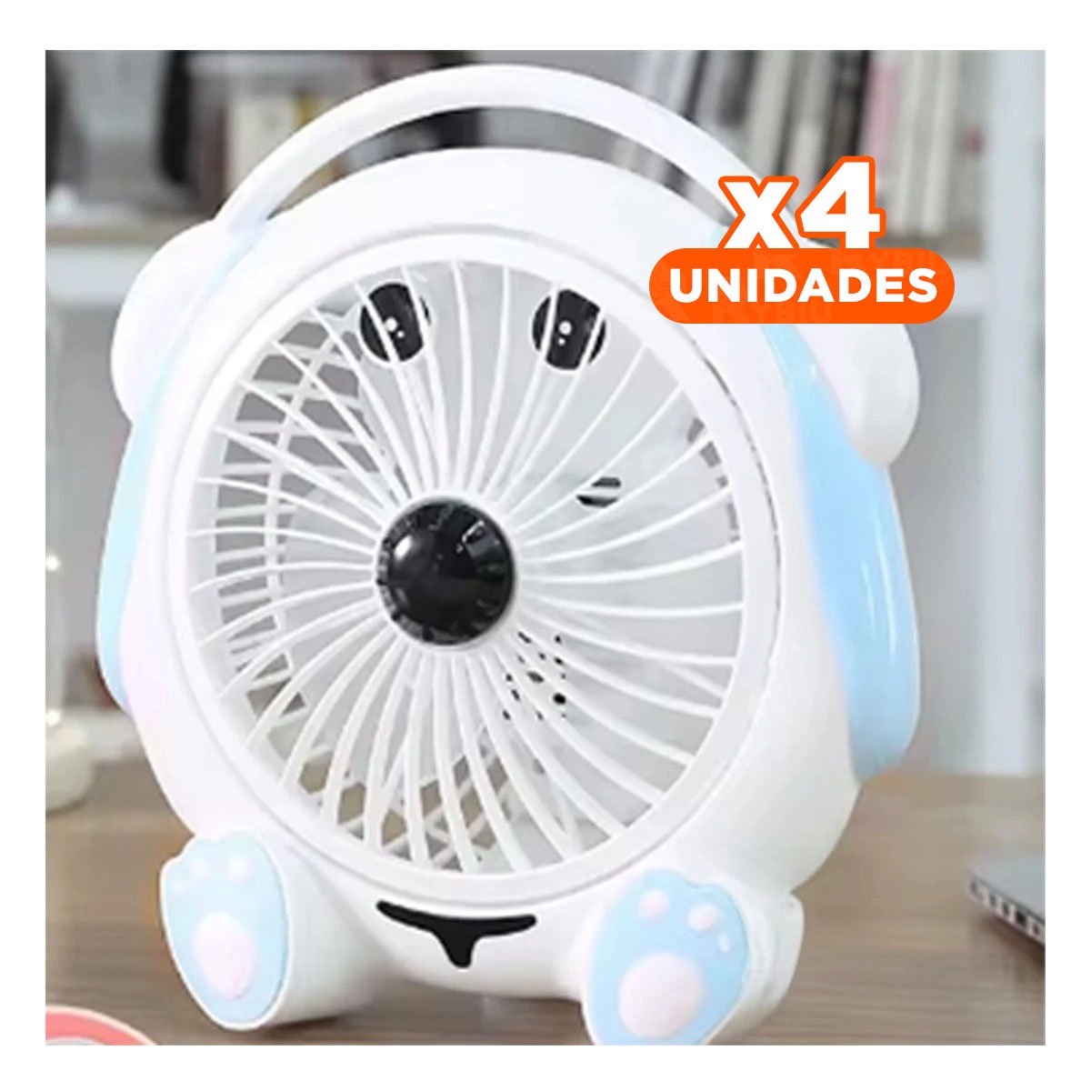 PACK4 REFRIGERADOR DE MESA BLANCO CON CELESTE PERRITO USB PRACTICO Y RAPIDO - 1