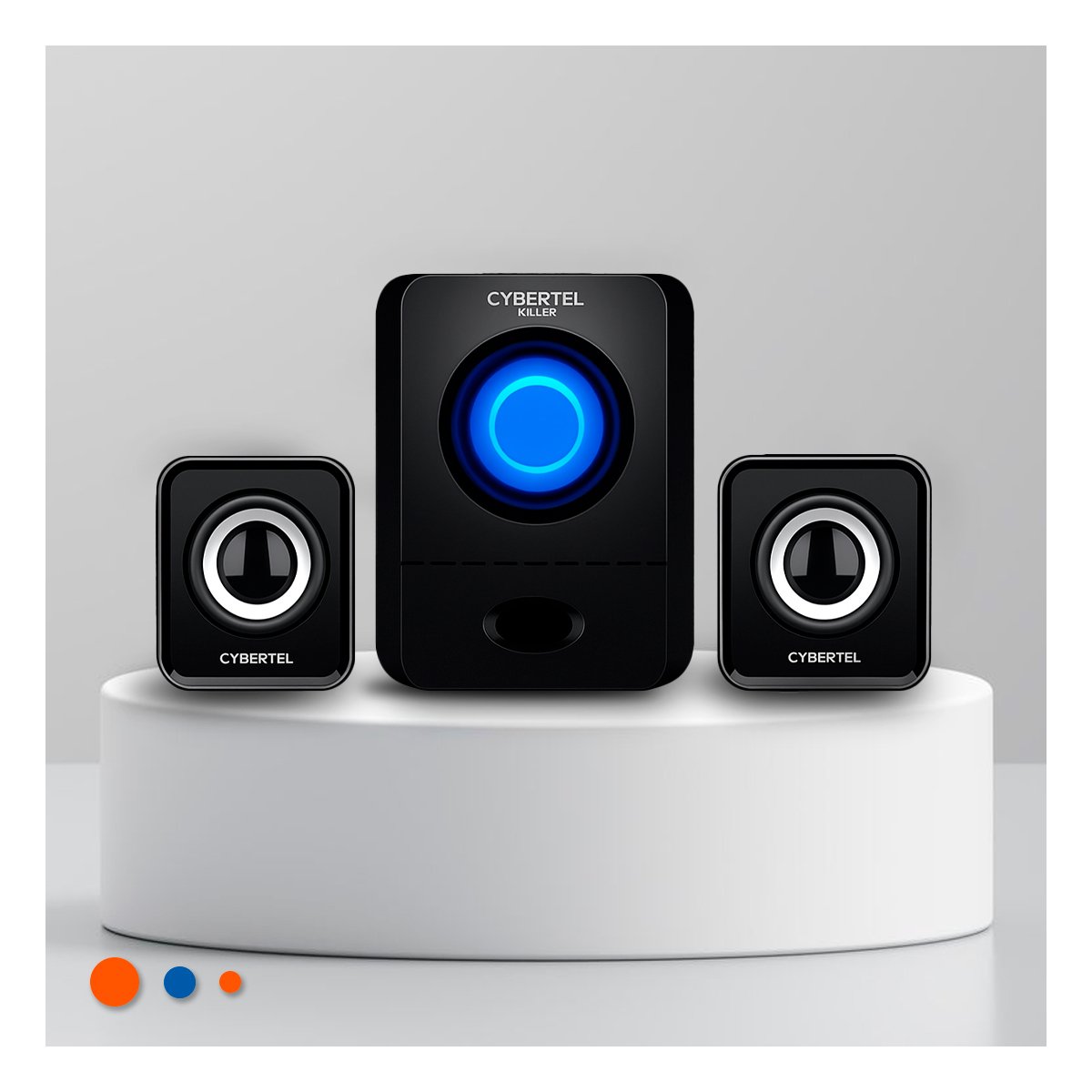 PACK2 SPEAKER CYBERTEL KILLER NEGRO PORTATIL CON BLUETOOTH Y SONIDO POTENTE - 2