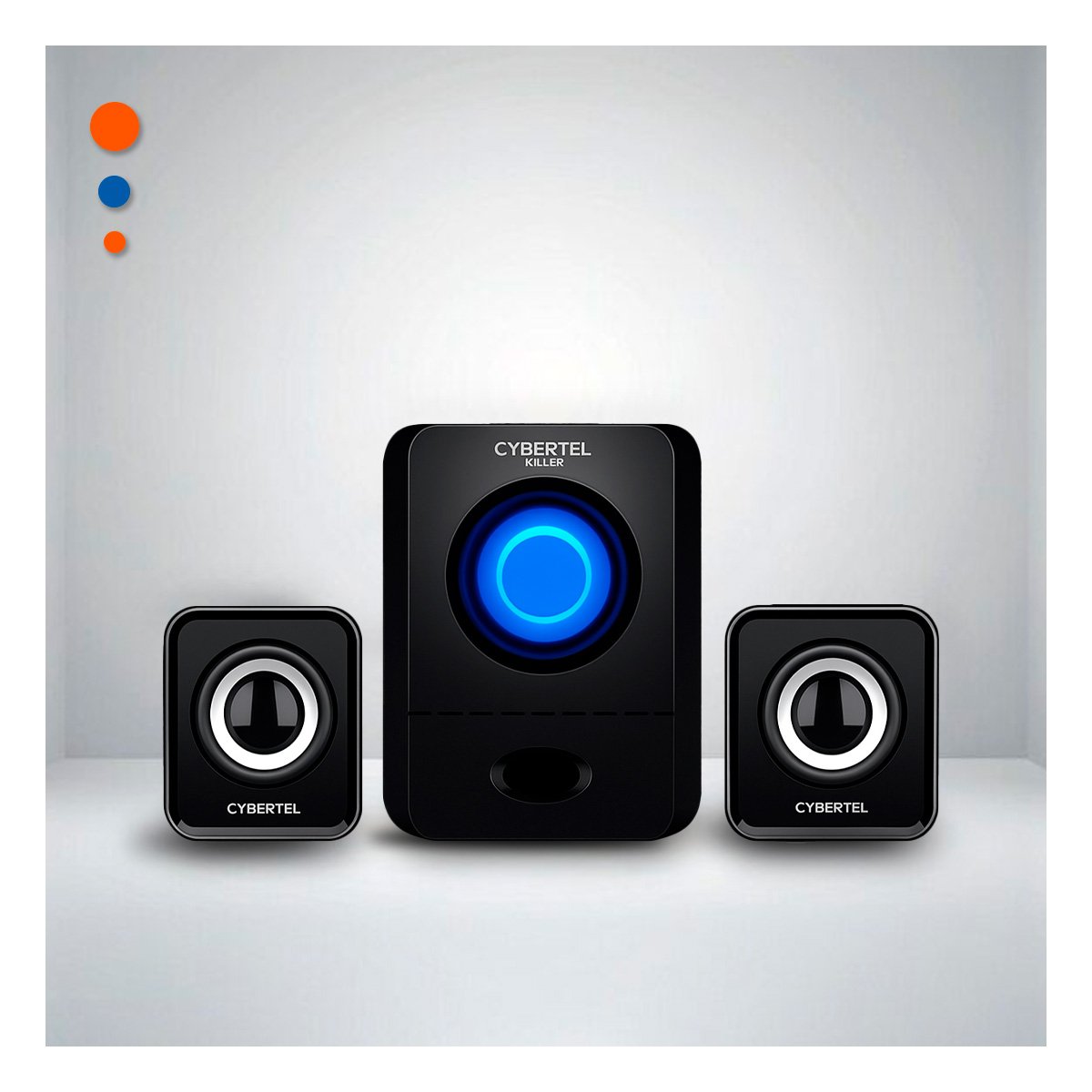 PACK2 SPEAKER CYBERTEL KILLER NEGRO PORTATIL CON BLUETOOTH Y SONIDO POTENTE - 3
