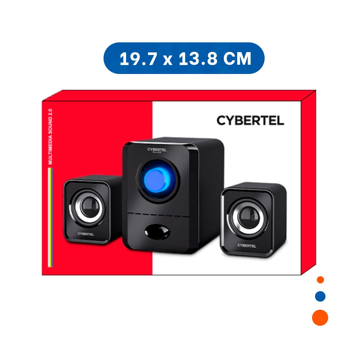 PACK2 SPEAKER CYBERTEL KILLER NEGRO PORTATIL CON BLUETOOTH Y SONIDO POTENTE - 4