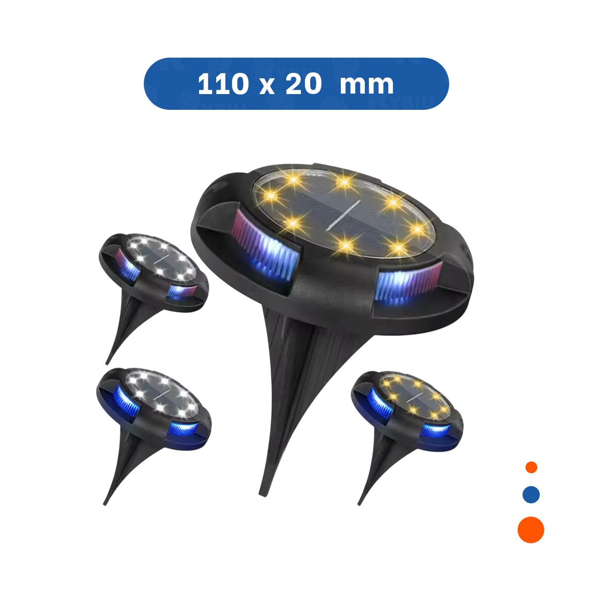 LAMPARA SOLAR TIPO DISCO 11X13,5CM NEGRO PARA DECORACION EXTERIOR DE CASA Y+PAPEL REGALO - 4