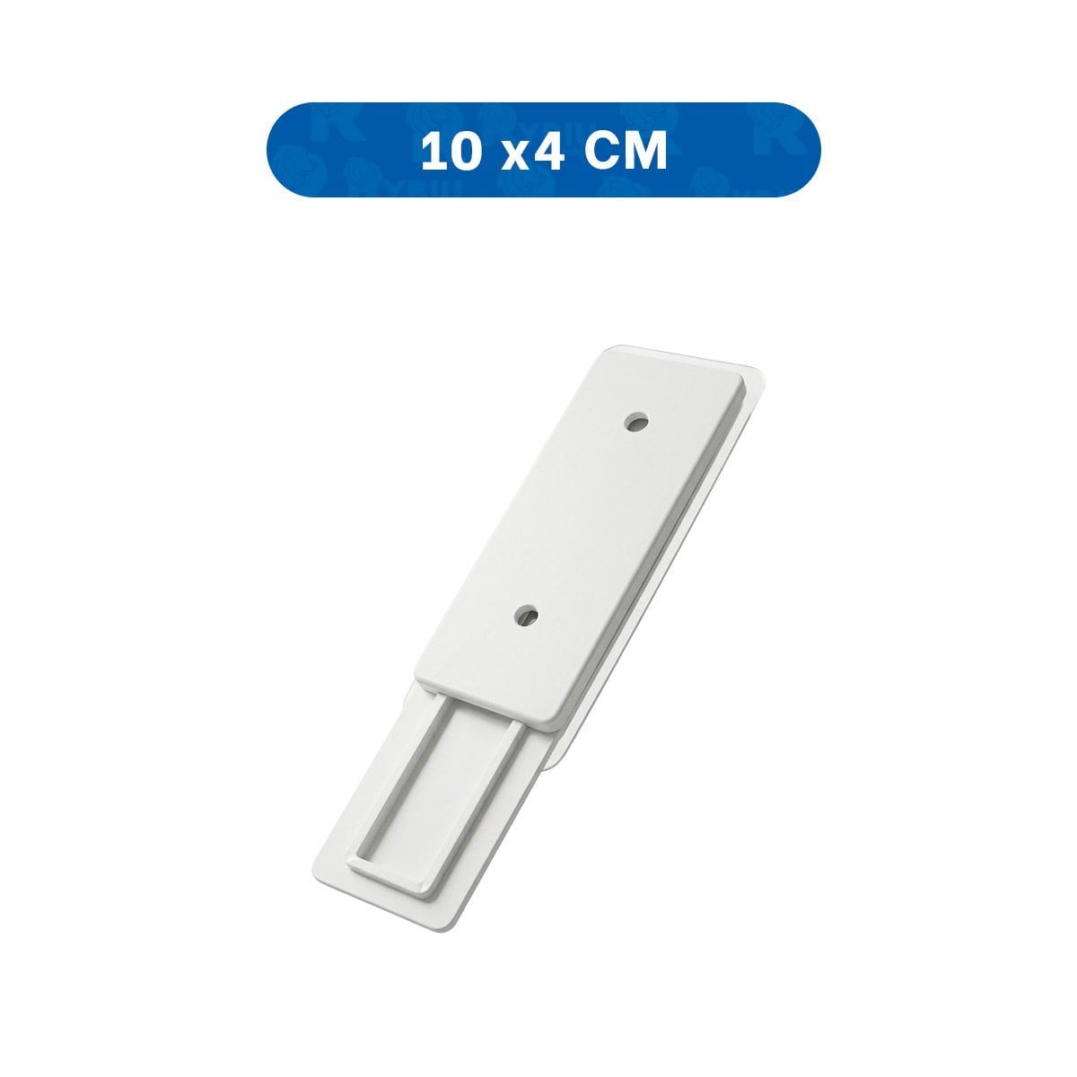 PACK2 FIJADOR PEGANTE PARA EXTENSION BLANCO 10X4CM BASE PARA REGLETAS PARED Y+REGALO STICKER - 4