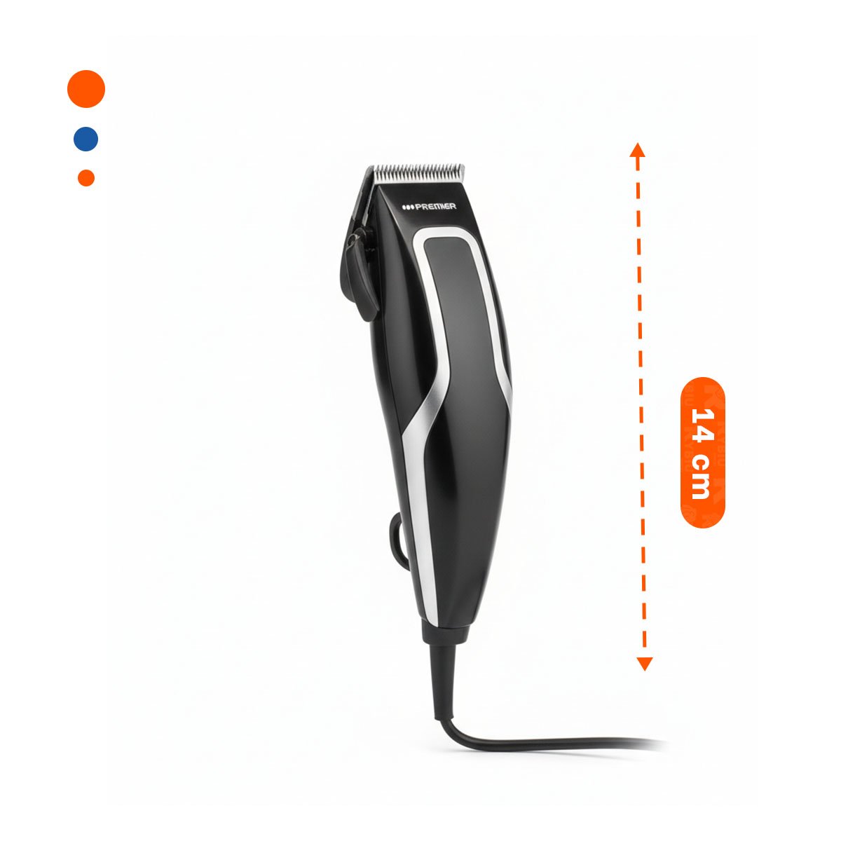 RECORTADORA CABELLO PREMIER NEGRA PARA CORTE DE CABELLO EN CASA Y+POST IT - 4