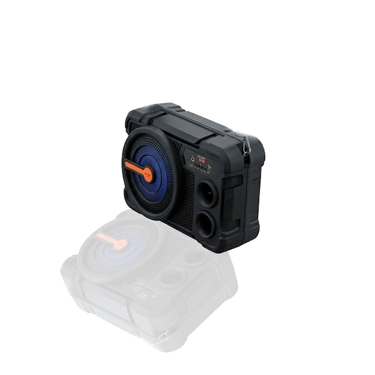 BOCINA 8 PULG NEGRO CON MICROFONO BLUETOOTH COMPACTO SONIDO PARA KARAOKE Y+LIGAS REGALO - 3