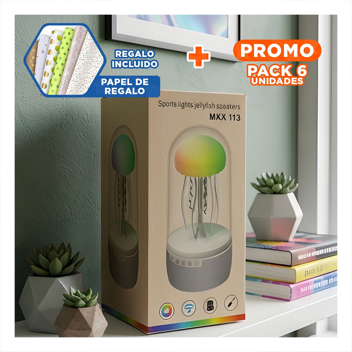 PACK2 COLUMNA RECARGABLE CON PARLANTE 12 PULGADAS NEGRO RECTANGULAR Y+REGALO STICKER - 1