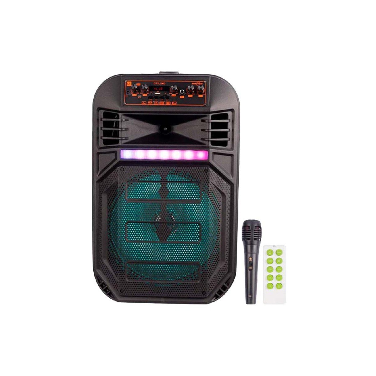 PACK2 COLUMNA RECARGABLE CON PARLANTE 12 PULGADAS NEGRO RECTANGULAR Y+REGALO STICKER - 2