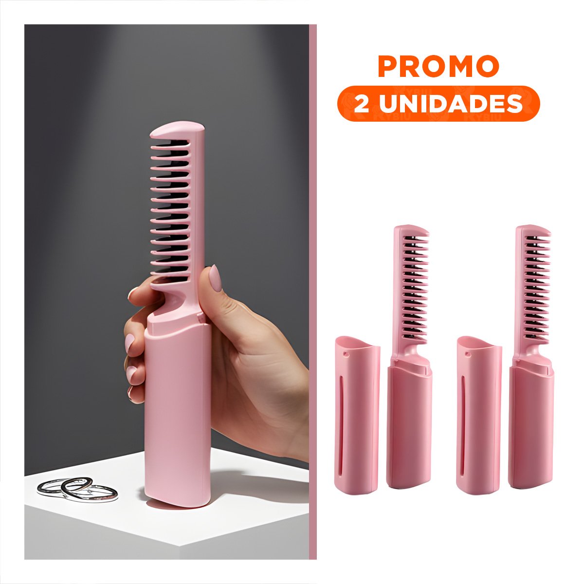 PACK2 ESTILIZADOR USO DIARIO 2 EN 1 ROSADO INALAMBRICO PARA CABELLO MALEABLE - 1