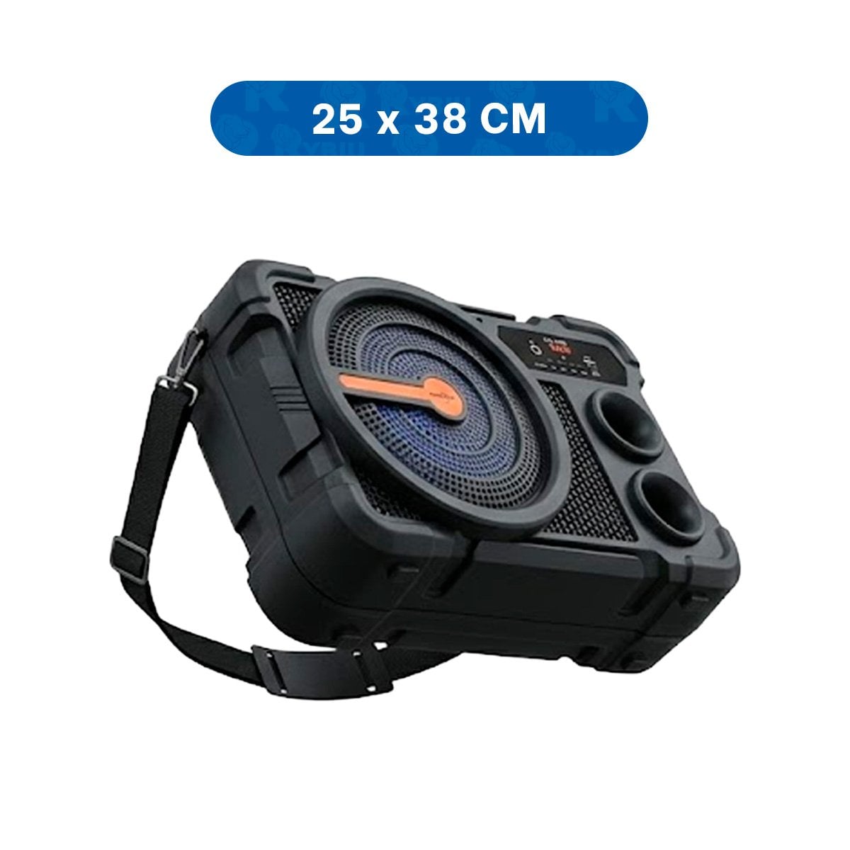 PARLANTE 8 PULG NEGRO CON MICROFONO BLUETOOTH INALAMBRICO SONIDO PARA EXTERIOR Y+PAPEL REGALO - 4