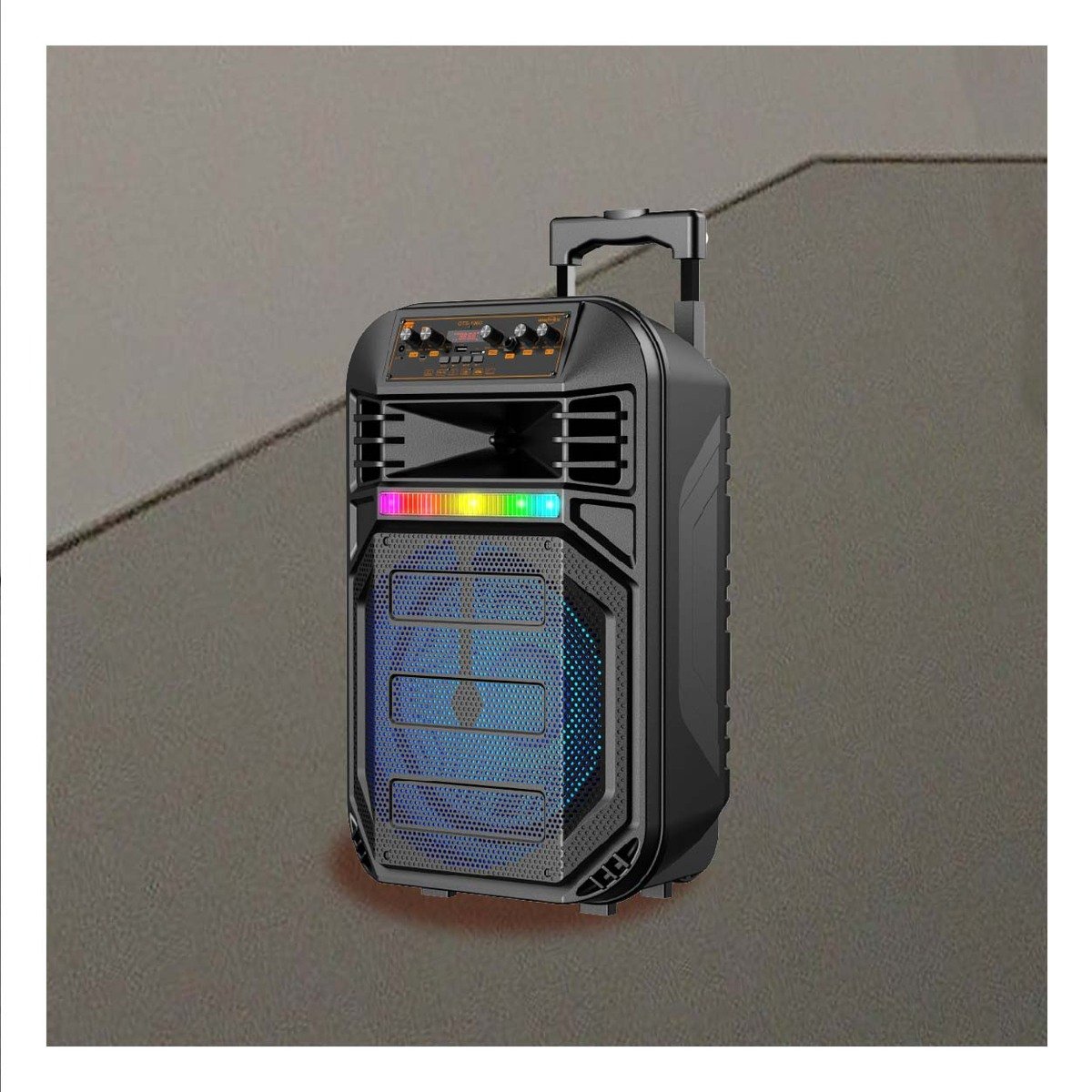 PACK2 COLUMNA PORTATIL CON PARLANTE 12 PULGADAS NEGRO LUCES LATERALES Y+PAPEL REGALO - 2