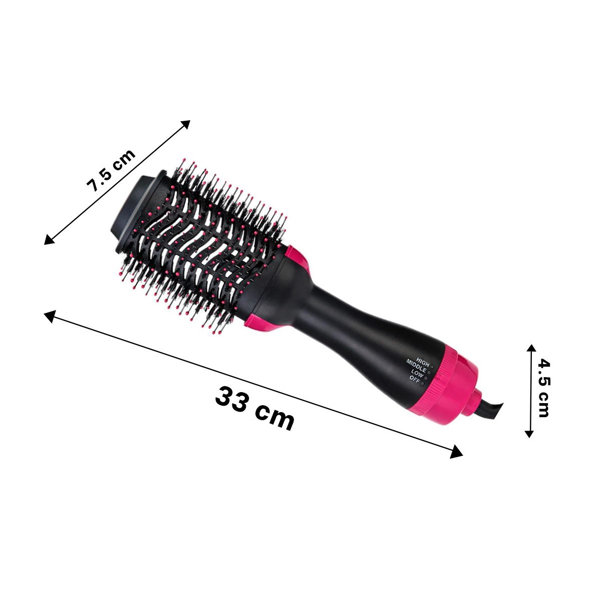 CEPILLO ALISADOR ROSADO INALAMBRICO 2 EN 1 PARA CABELLO GRUESO Y FACIL - 4