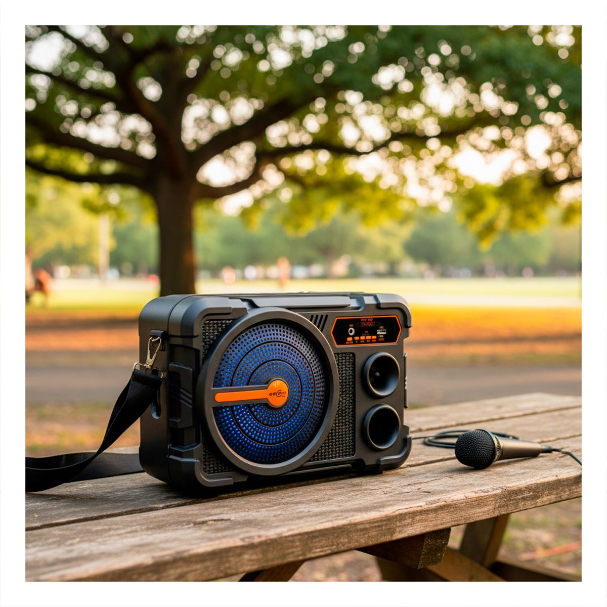 PACK2 ALTAVOZ 8 PULG NEGRO CON MICROFONO BLUETOOTH INALAMBRICO SONIDO Y+REGALO STICKER - 3