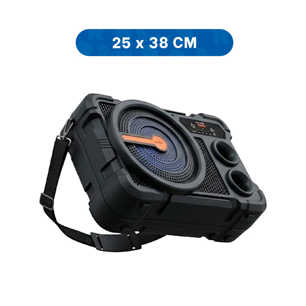 PACK2 ALTAVOZ 8 PULG NEGRO CON MICROFONO BLUETOOTH INALAMBRICO SONIDO Y+REGALO STICKER - 4