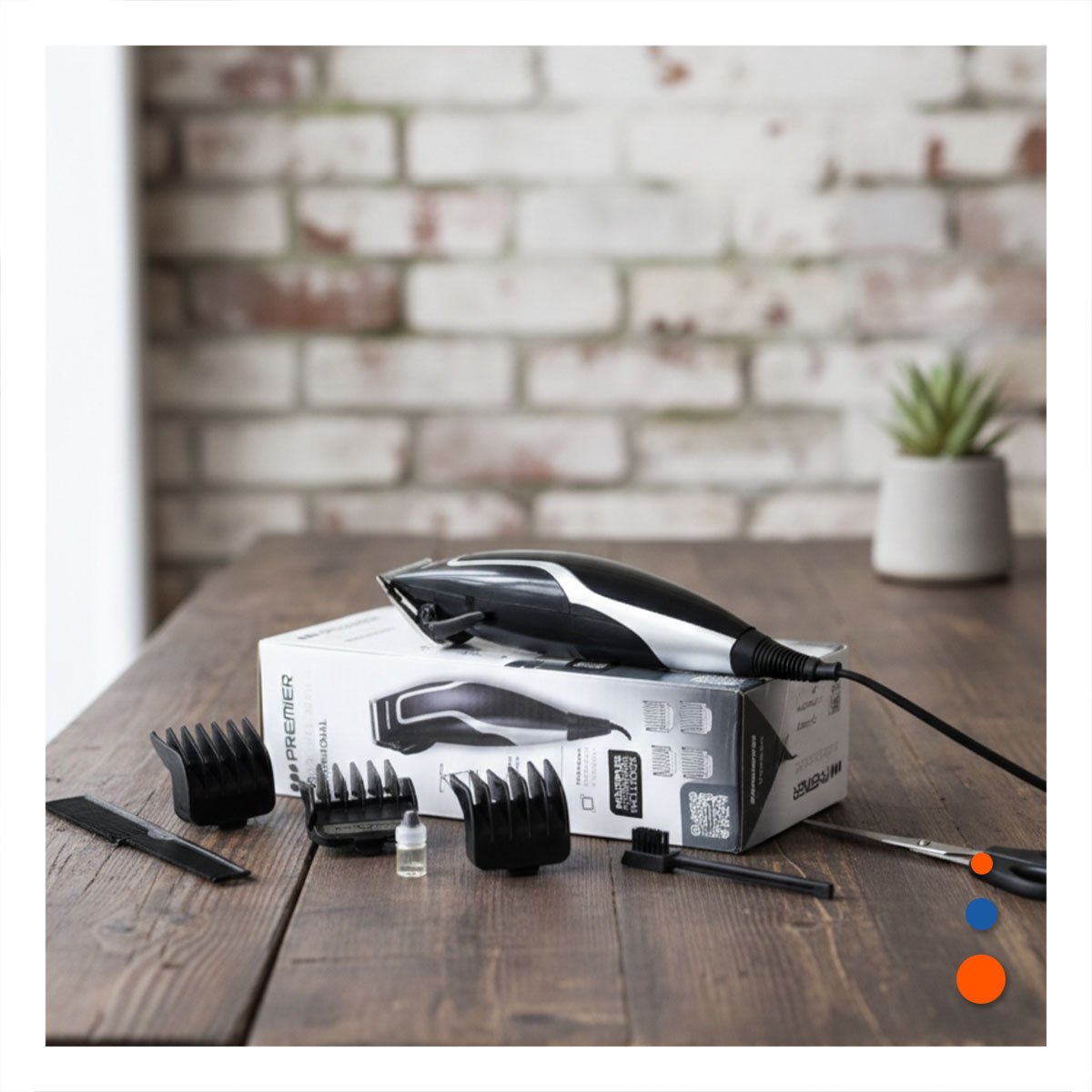 PACK4 CORTAPELO PREMIER NEGRO PARA CORTE PERSONAL EN CASA Y+REGALO STICKER - 3