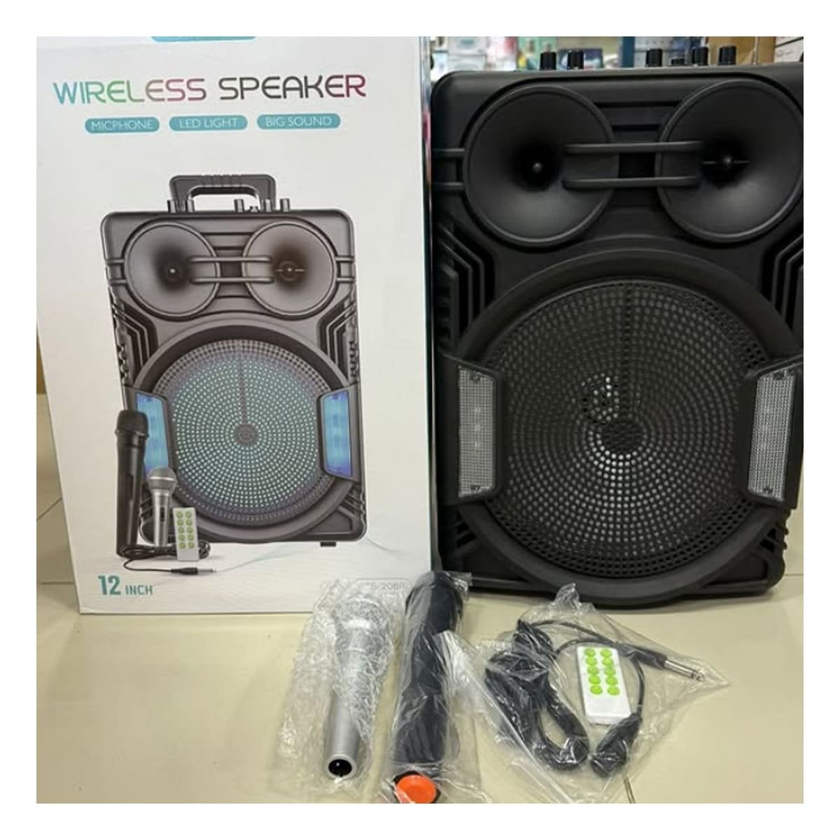 AUDIO CON RUEDAS PARA PARLANTE 12 PULGADAS NEGRO RECTANGULAR PARA EVENTOS Y+LIGAS REGALO - 2