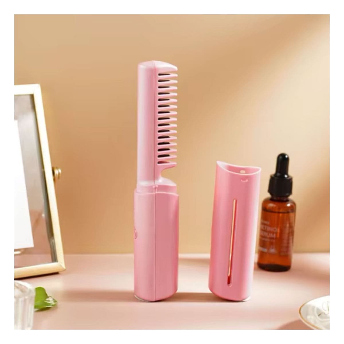 PACK2 ESTILIZADOR CABELLO SUAVE 2 EN 1 ROSADO INALAMBRICO PARA PEINADOS Y+REGALO STICKER - 3
