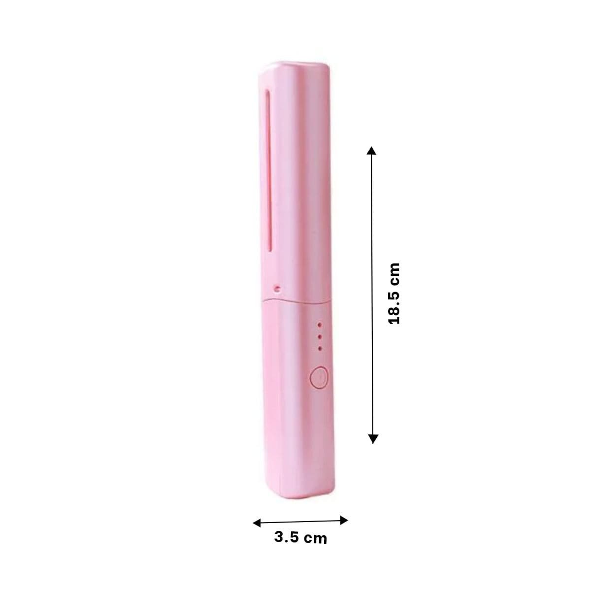 PACK2 ESTILIZADOR CABELLO SUAVE 2 EN 1 ROSADO INALAMBRICO PARA PEINADOS Y+REGALO STICKER - 4
