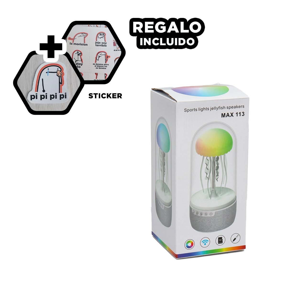AUDIO RECARGABLE PARA PARLANTE 12 PULGADAS NEGRO CON LLANTAS RECTANGULAR Y+REGALO STICKER - 1