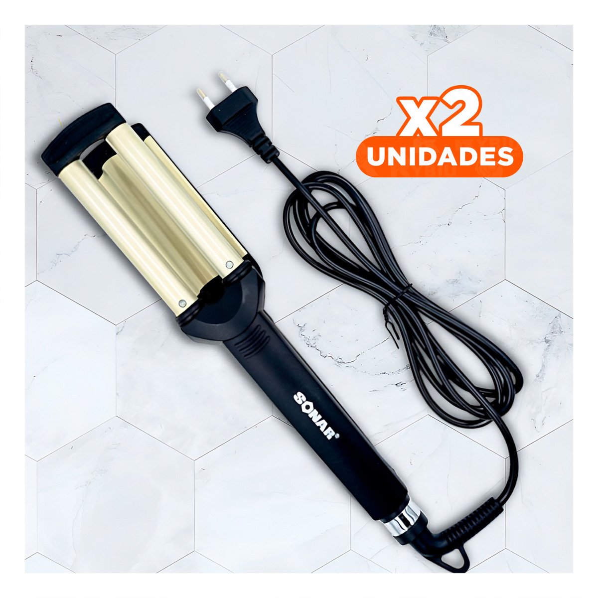 PACK2 AFEITADORA PROFESIONAL CABELLO NEGRO Y DORADO CON CORTE FIRME Y DETALLE Y+REGALO STICKER - 1