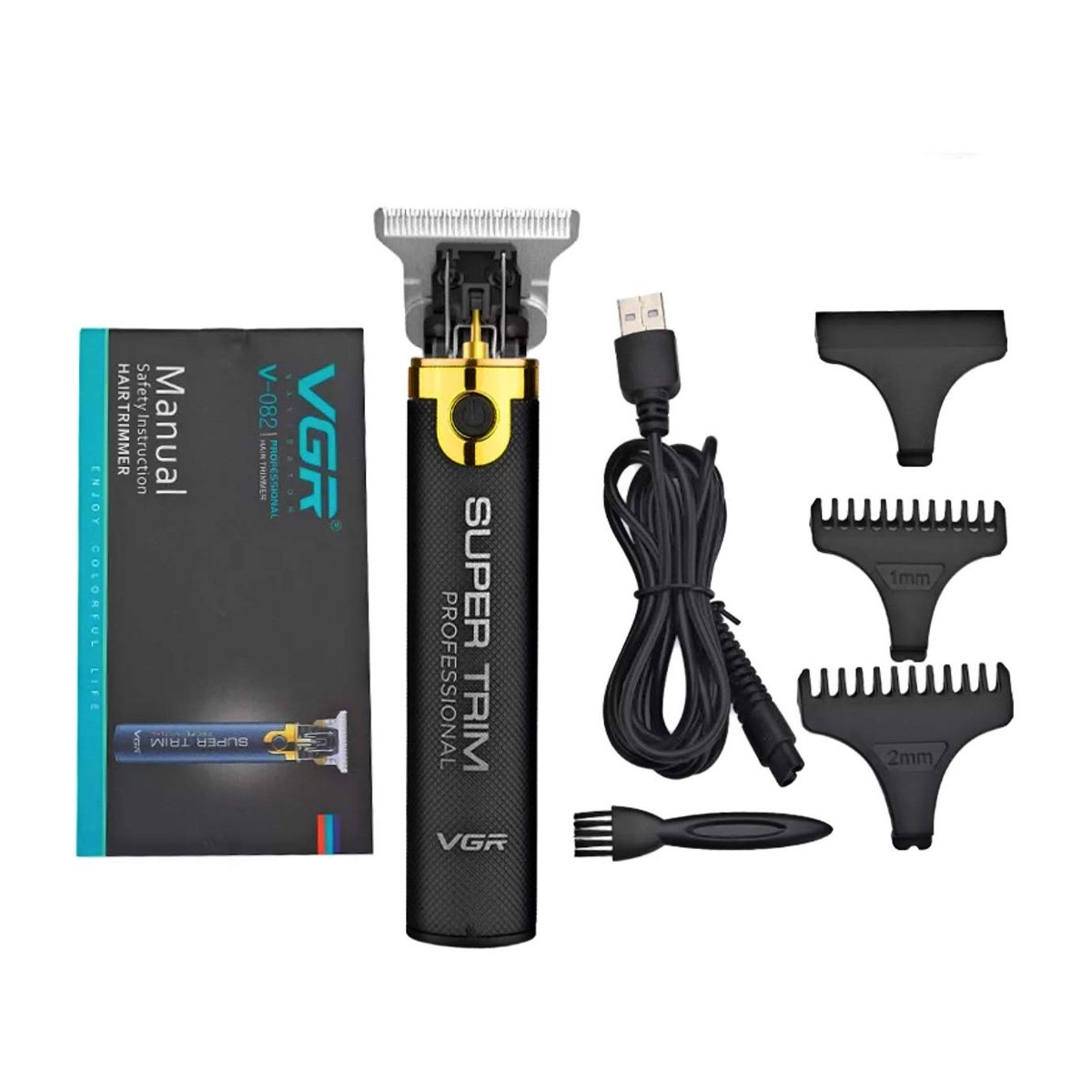 PACK2 AFEITADORA PROFESIONAL CABELLO NEGRO Y DORADO CON CORTE FIRME Y DETALLE Y+REGALO STICKER - 4