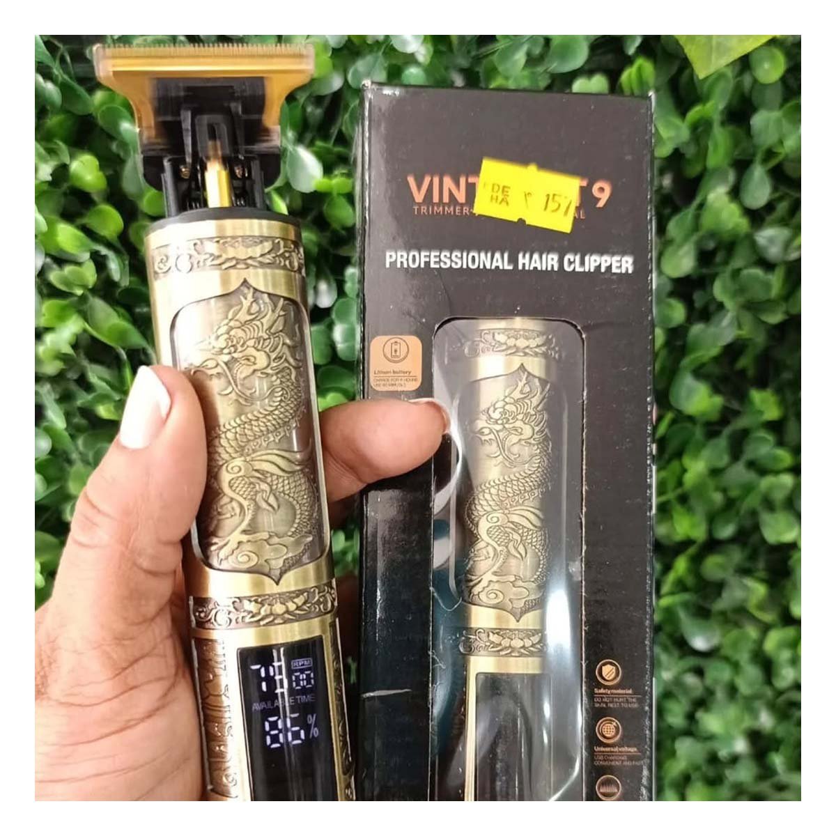 PACK2 AFEITADORA NEGRO Y DORADO PARA CABELLO CON CORTE DEFINIDO Y PERFILADO FINO - 5