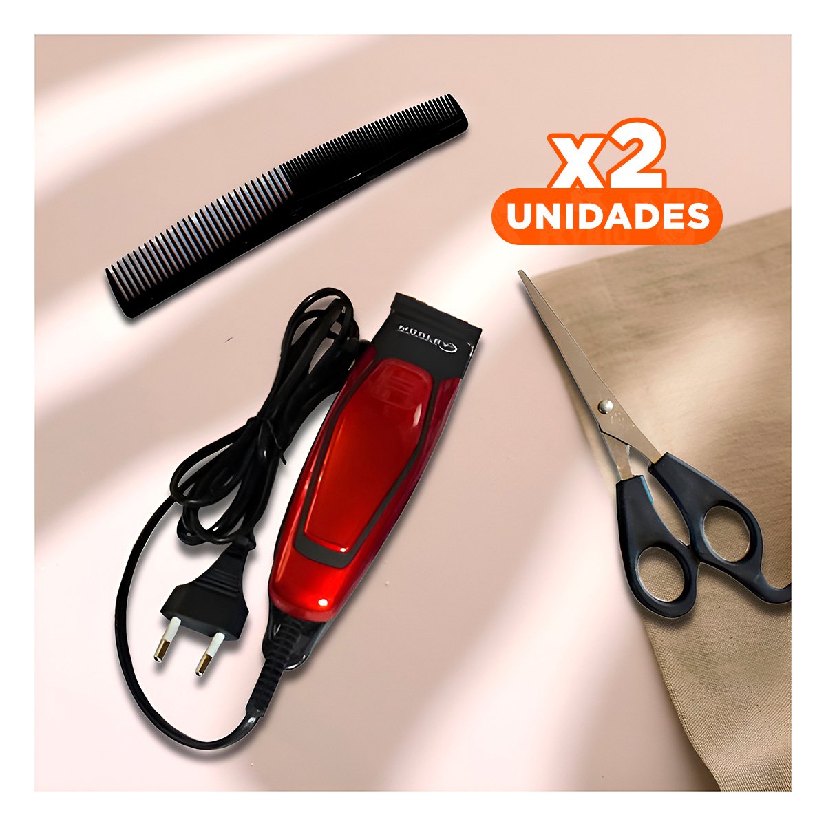PACK2 ESTILIZADOR CABELLO SUAVE 2 EN 1 ROSADO INALAMBRICO PARA PEINADOS Y+REGALO STICKER - 1