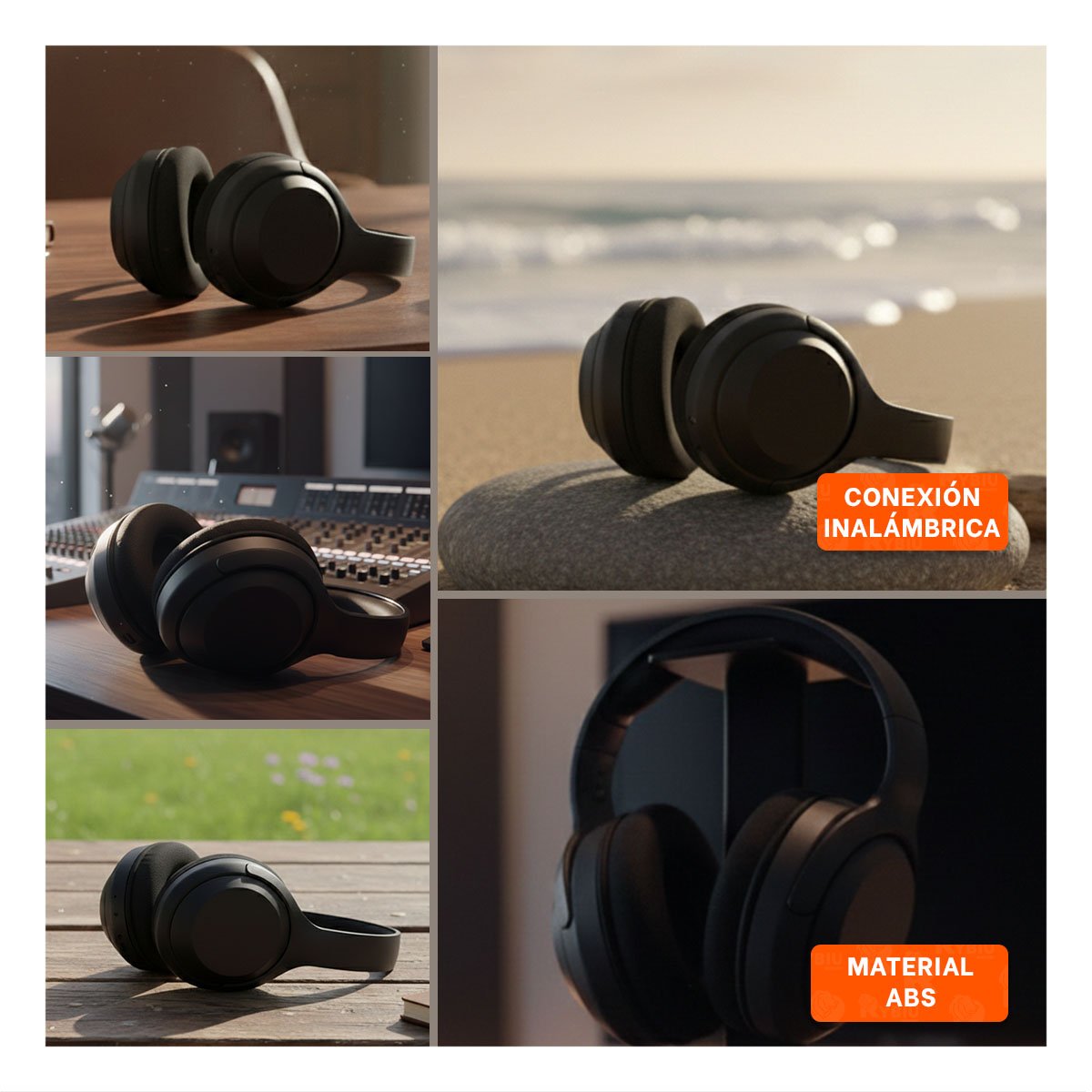 PACK2 AUDIFONO WIRELESS NEGRO BLUETOOTH PORTATIL AUDIO CLARO PARA DISPOSITIVOS Y+PAPEL REGALO - 3