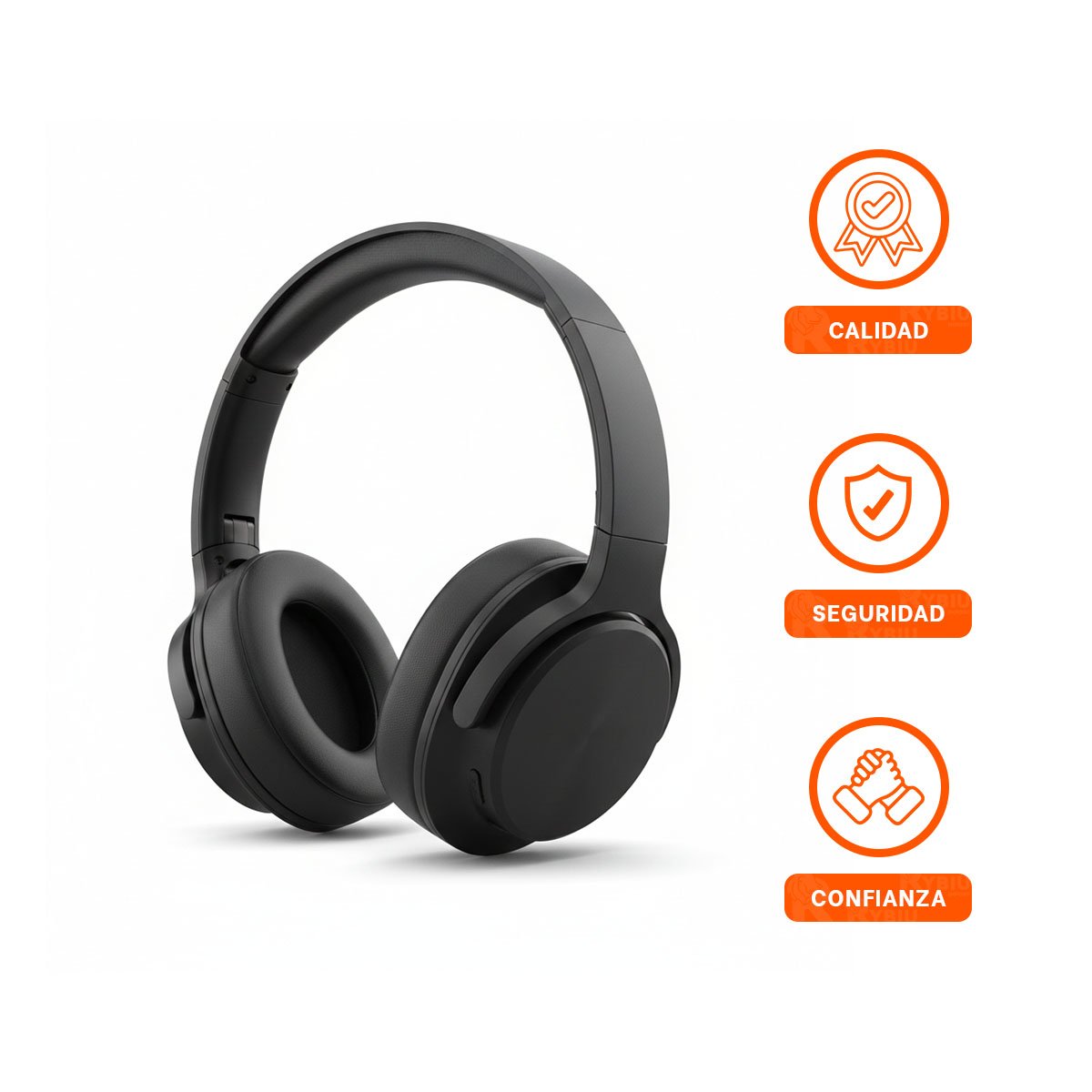 HEADSET WIRELESS NEGRO BLUETOOTH COMPACTO SONIDO CLARO PARA MOVIL Y+LIGAS REGALO - 3