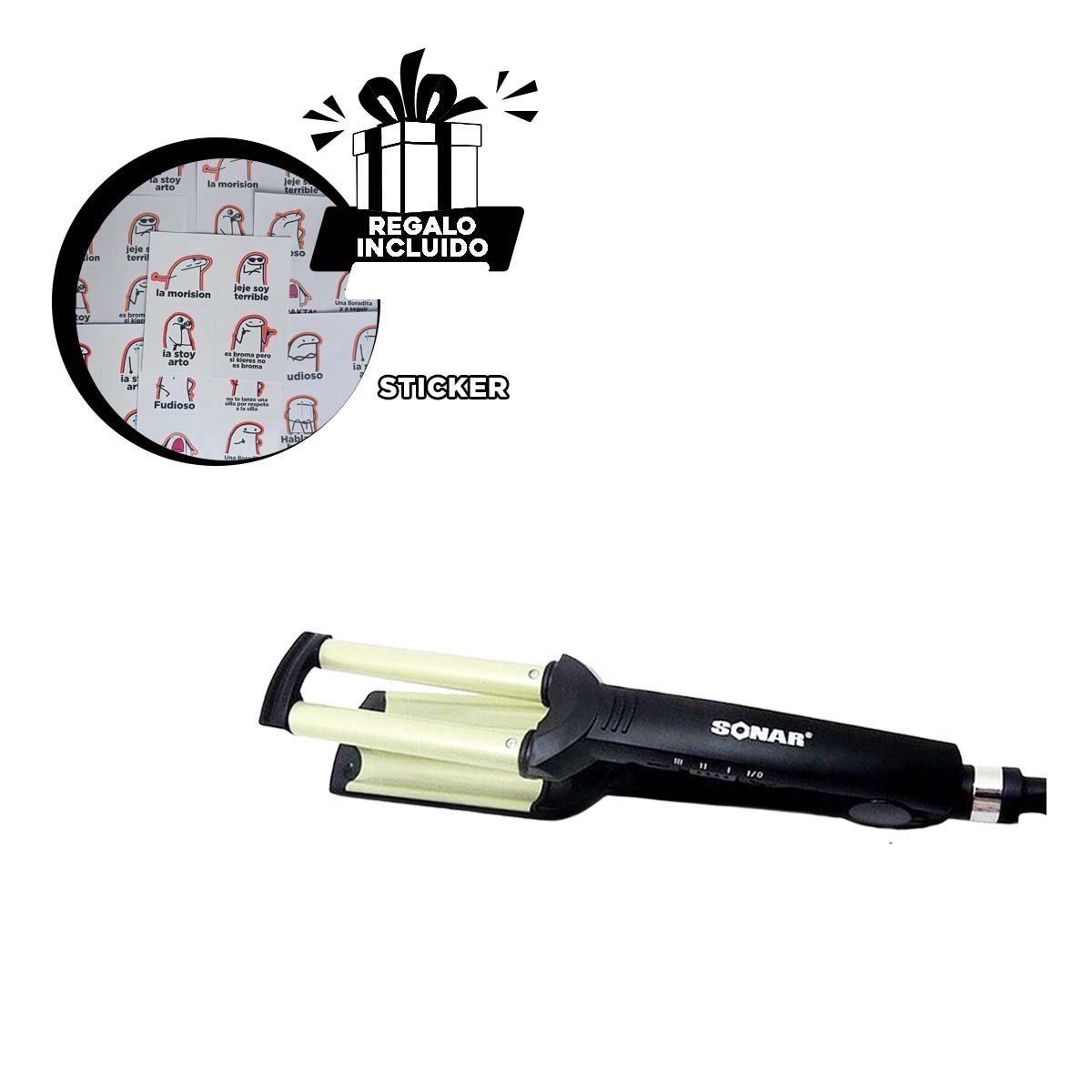 RECORTADORA CABELLO NEGRO DORADO CON CUCHILLA FINA PARA PERFILADO PRECISO Y+REGALO STICKER - 1