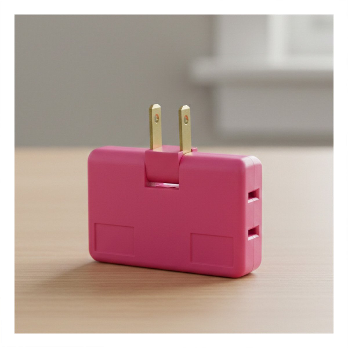 PACK6 DIVISOR TRIPLE DE ENCHUFE FUCSIA PORTATIL 6,6X4,3CM PARA HOGAR - 5