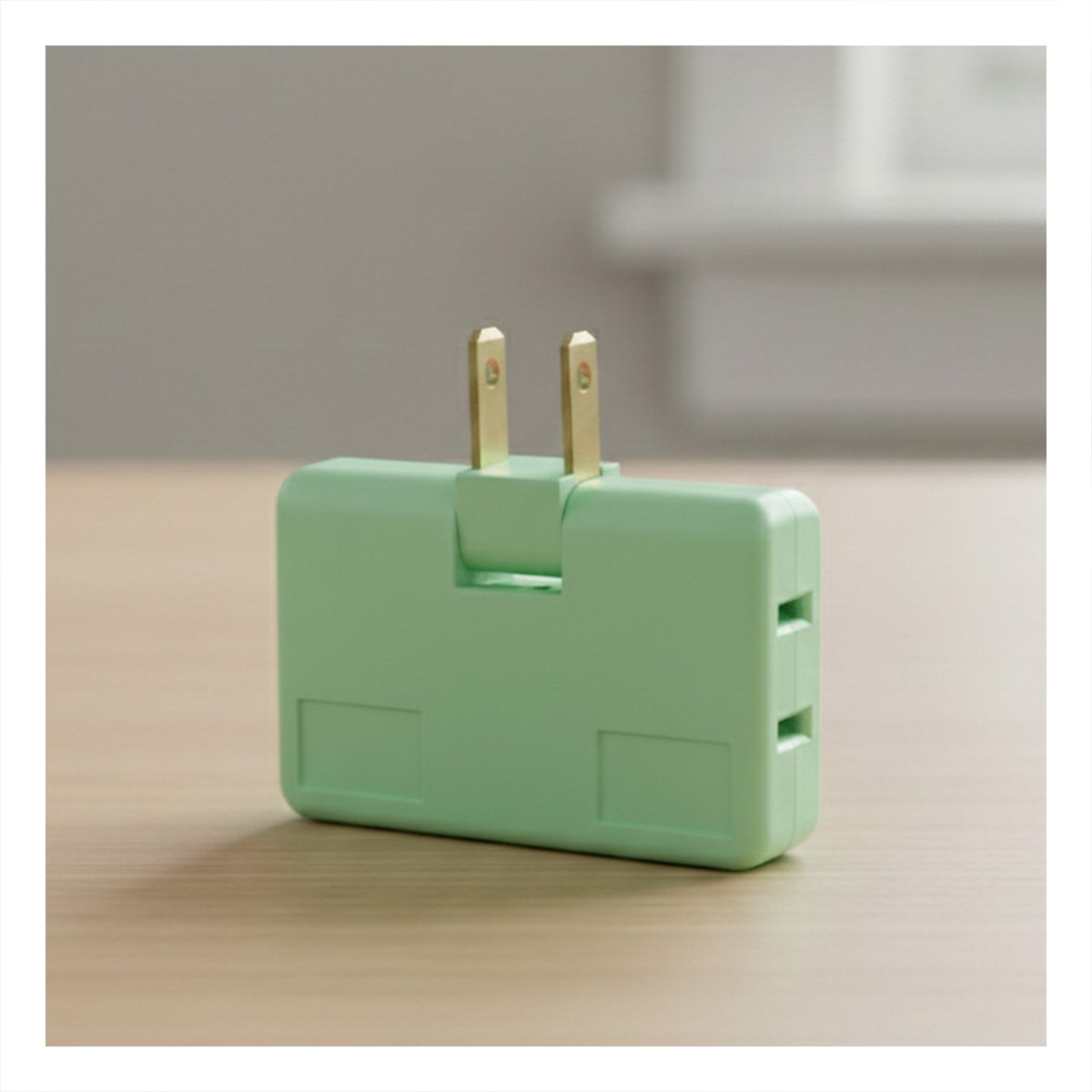 PACK6 DIVISOR TRIPLE DE ENCHUFE VERDE PRACTICO 6,6X4,3CM PARA OFICINA Y+REGALO STICKER - 3