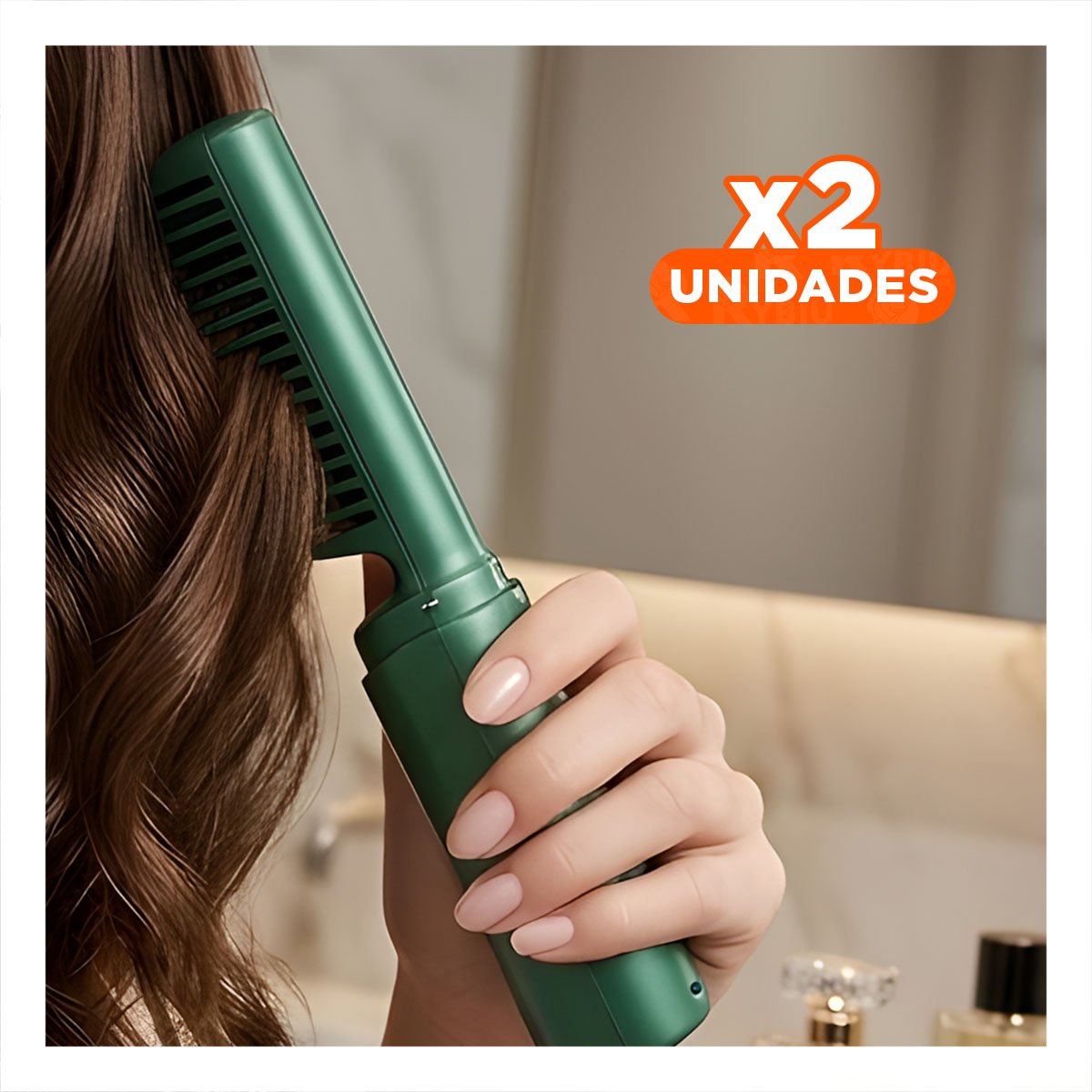 PACK2 ESTILIZADOR CABELLO SUAVE 2 EN 1 ROSADO INALAMBRICO PARA PEINADOS Y+REGALO STICKER - 1