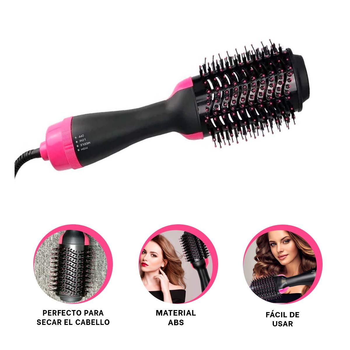CEPILLO USO DIARIO 2 EN 1 ROSADO INALAMBRICO PARA RESULTADOS DURADEROS Y+LIGAS REGALO - 3