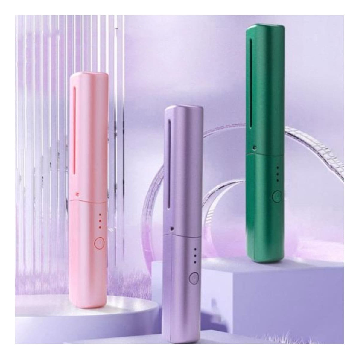 CEPILLO ROSADO 2 EN 1 INALAMBRICO PARA PEINADOS PROFESIONALES Y MODERNOS Y+PAPEL REGALO - 3