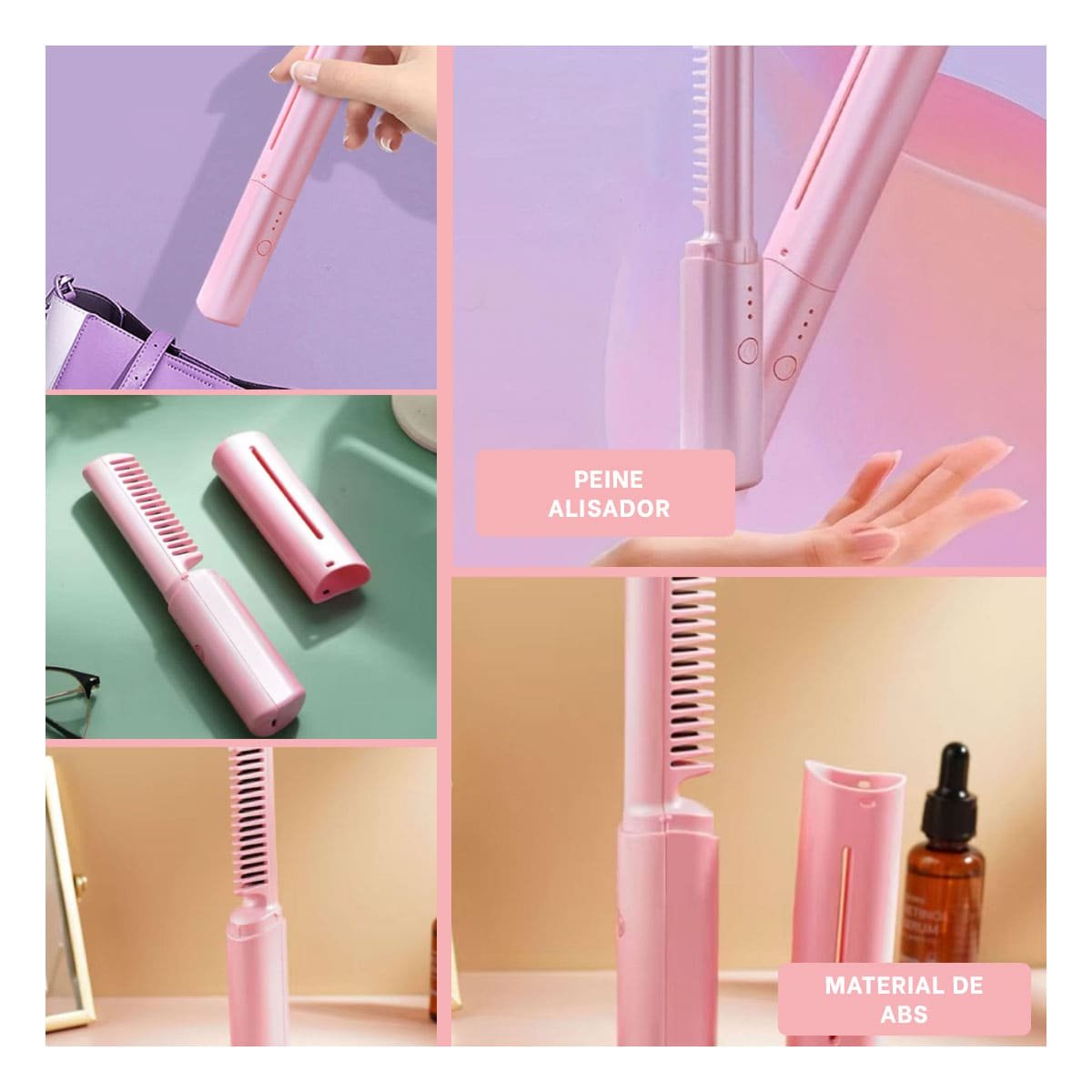 CEPILLO CUIDADO FACIL INALAMBRICO 2 EN 1 ROSADO PARA ESTILO MODERNO Y+POST IT - 1