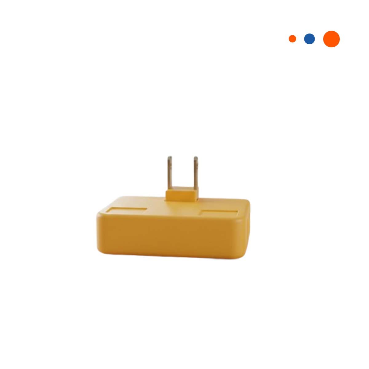EXTENSOR TRIPLE DE ENCHUFE NARANJA PORTATIL 6,6X4,3CM PARA USO DIARIO Y+REGALO STICKER - 3