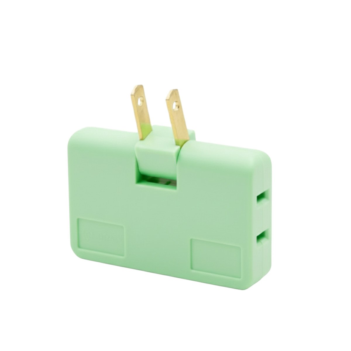 PACK4 EXTENSOR TRIPLE DE ENCHUFE VERDE COMPACTO 6,6X4,3CM PARA OFICINA Y+PAPEL REGALO - 3