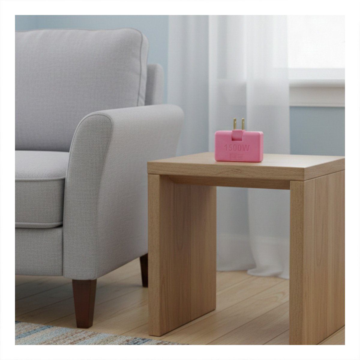 PACK12 DIVISOR TRIPLE DE ENCHUFE FUCSIA PRACTICO 6,6X4,3CM PARA OFICINA Y+REGALO STICKER - 3