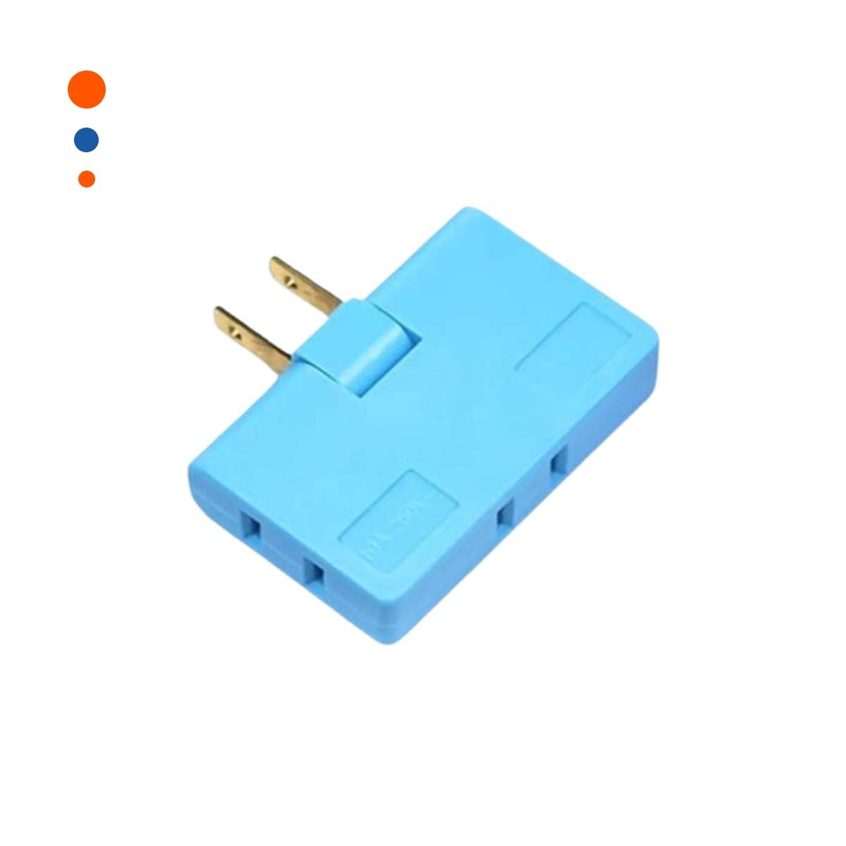 DIVISOR TRIPLE DE ENCHUFE CELESTE PRACTICO 6,6X4,3CM PARA DISPOSITIVOS Y+PAPEL REGALO - 1