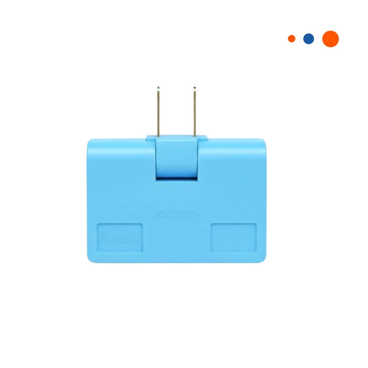 PACK4 CONECTOR TRIPLE DE ENCHUFE CELESTE COMPACTO 6,6X4,3CM PARA OFICINA Y+PAPEL REGALO - 3