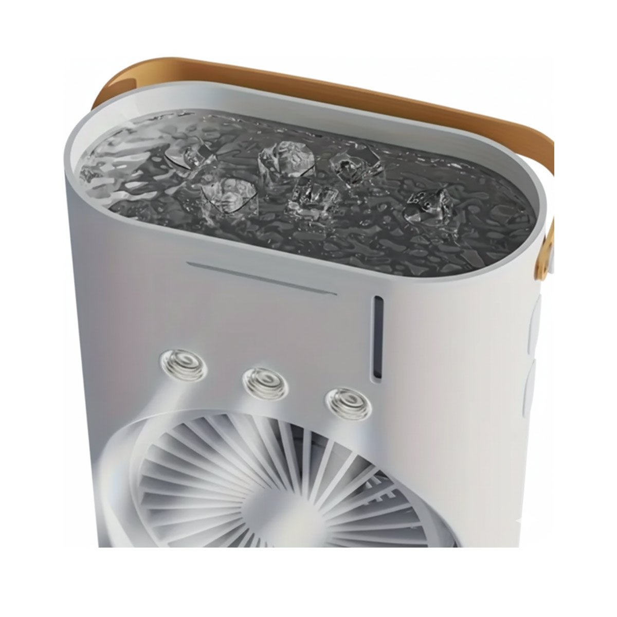CLIMATIZADOR PARA AIRE DE HABITACION CON 2 VENTILADORES VERTICAL BLANCO Y+LIGAS REGALO - 3