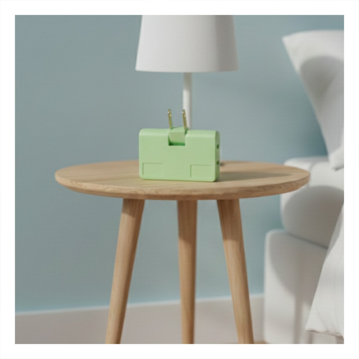 PACK4 DIVISOR TRIPLE DE ENCHUFE VERDE PORTATIL 6,6X4,3CM PARA HOGAR - 2