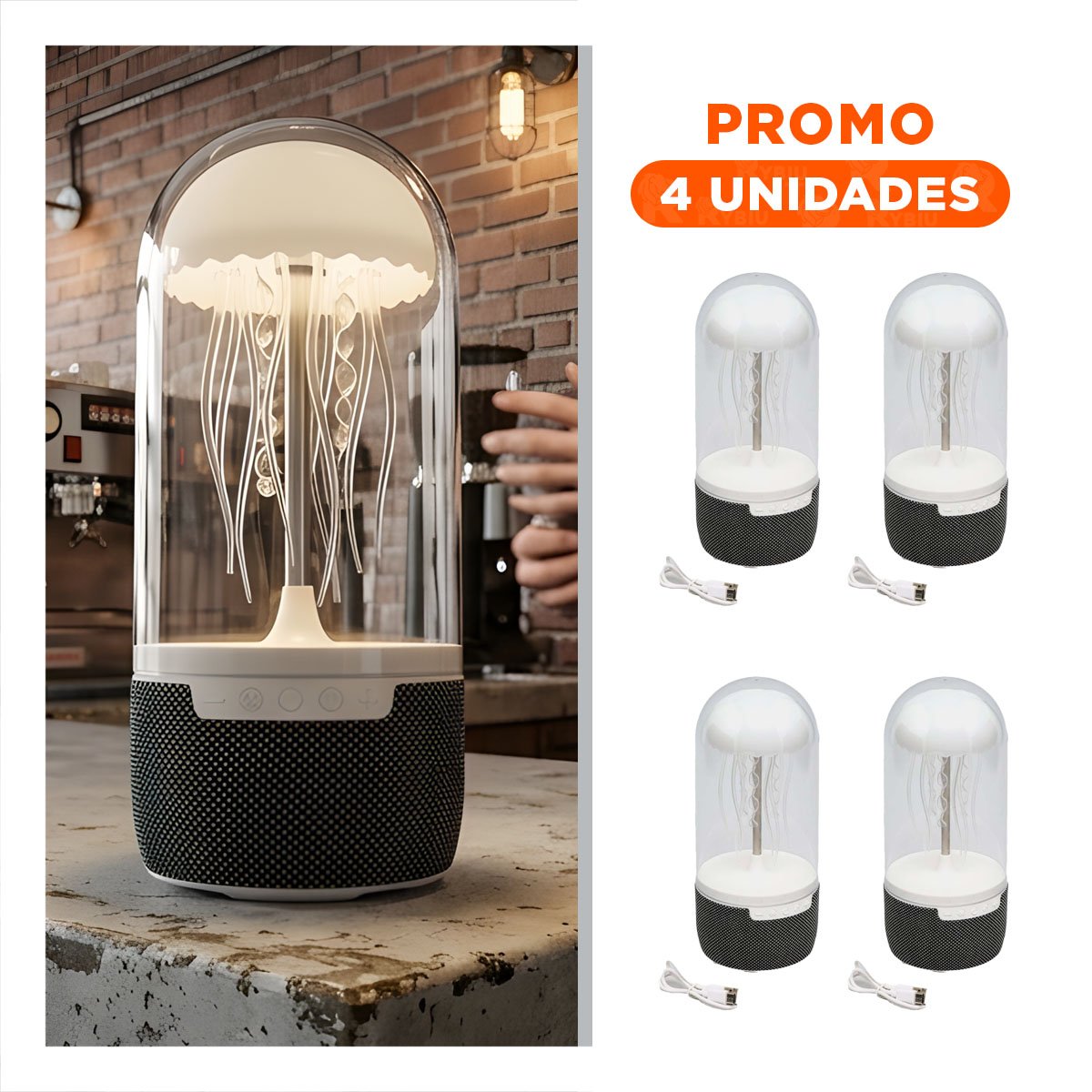 PACK2 COLUMNA RECARGABLE CON PARLANTE 12 PULGADAS NEGRO RECTANGULAR Y+REGALO STICKER - 1