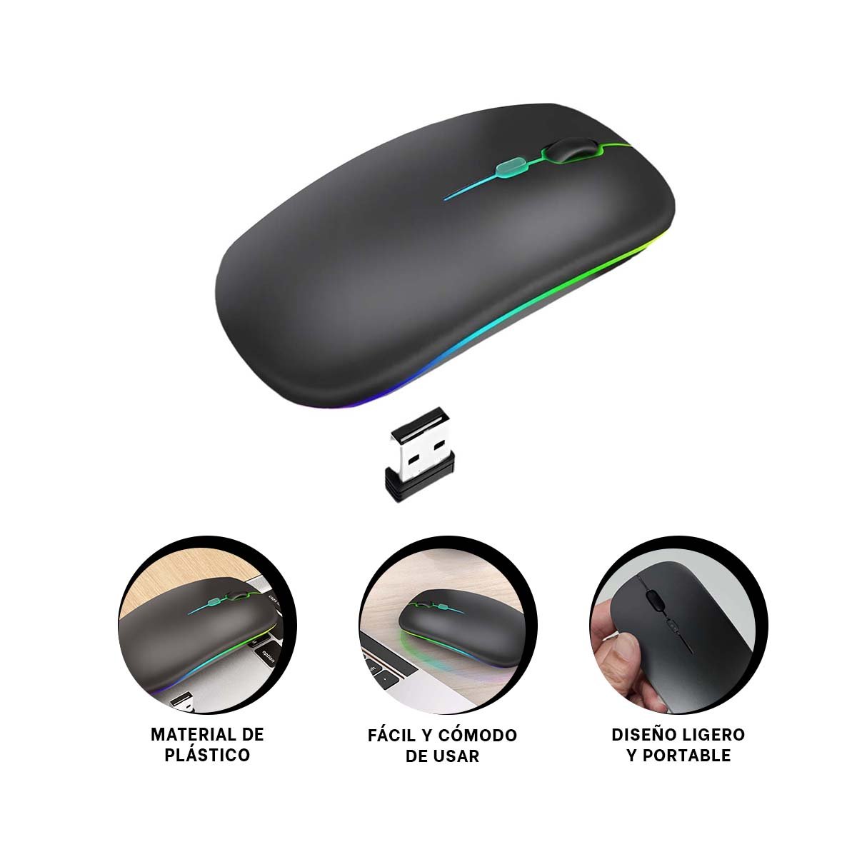 DISPOSITIVO NEGRO INALAMBRICO CON TECNOLOGIA AVANZADA Y RENDIMIENTO SEGURO - 3