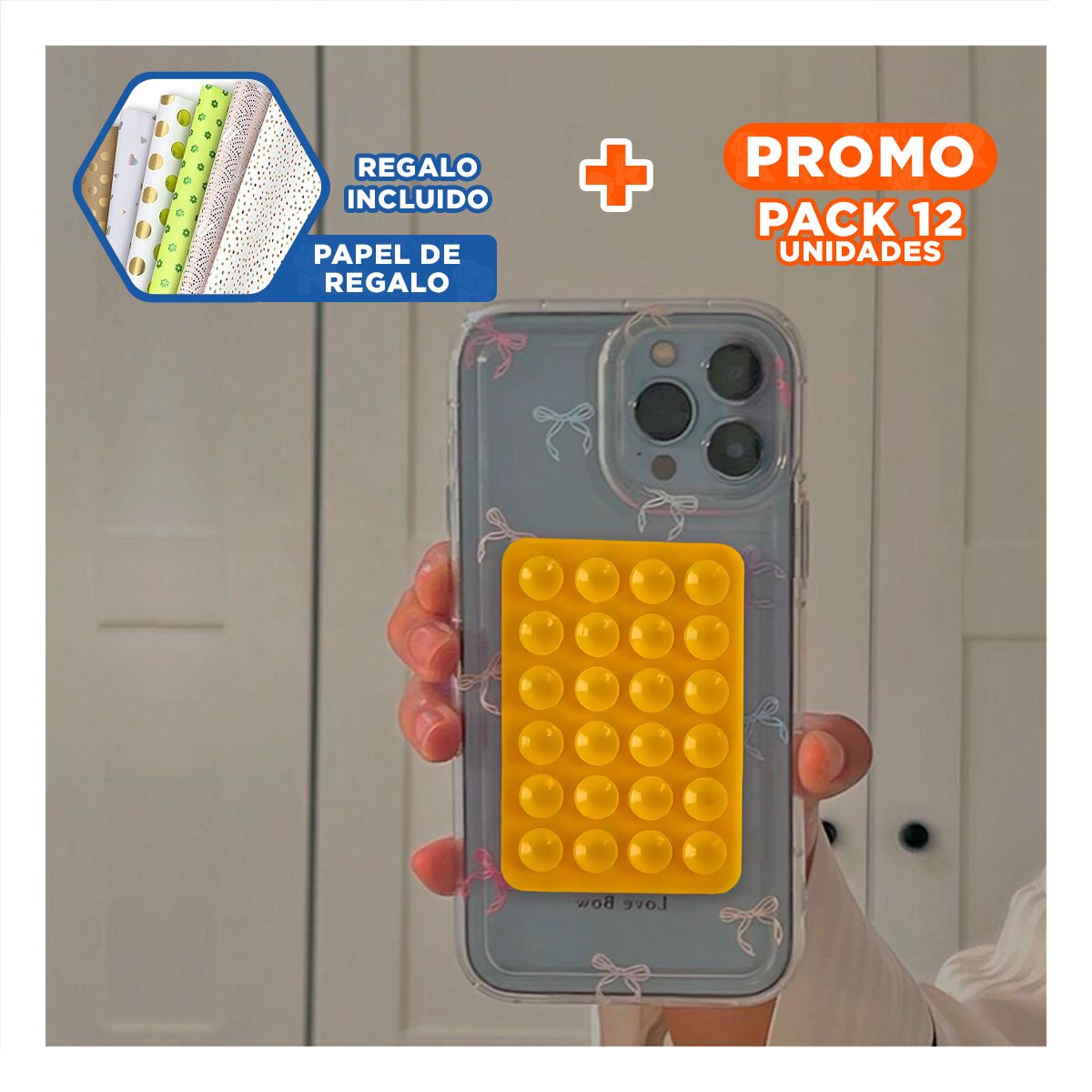 PACK12 PUNTERO NEGRO INALAMBRICO CON TECNOLOGIA AVANZADA Y SENSOR POTENTE Y+PAPEL REGALO - 1