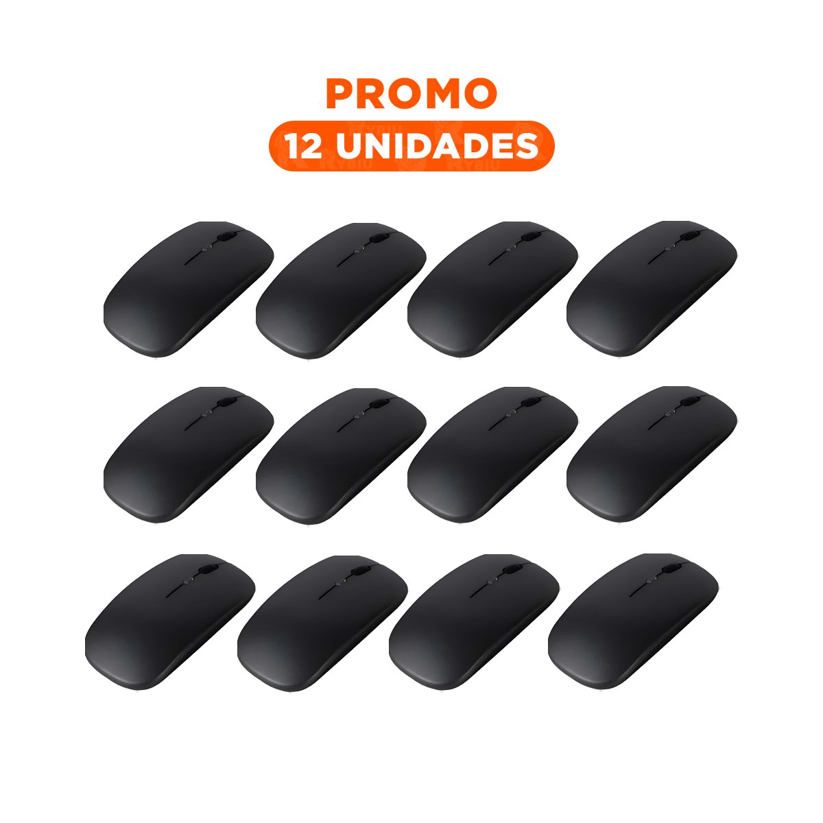 PACK12 PUNTERO INALAMBRICO NEGRO CON SISTEMA PRECISO Y RENDIMIENTO RAPIDO Y+REGALO STICKER - 1
