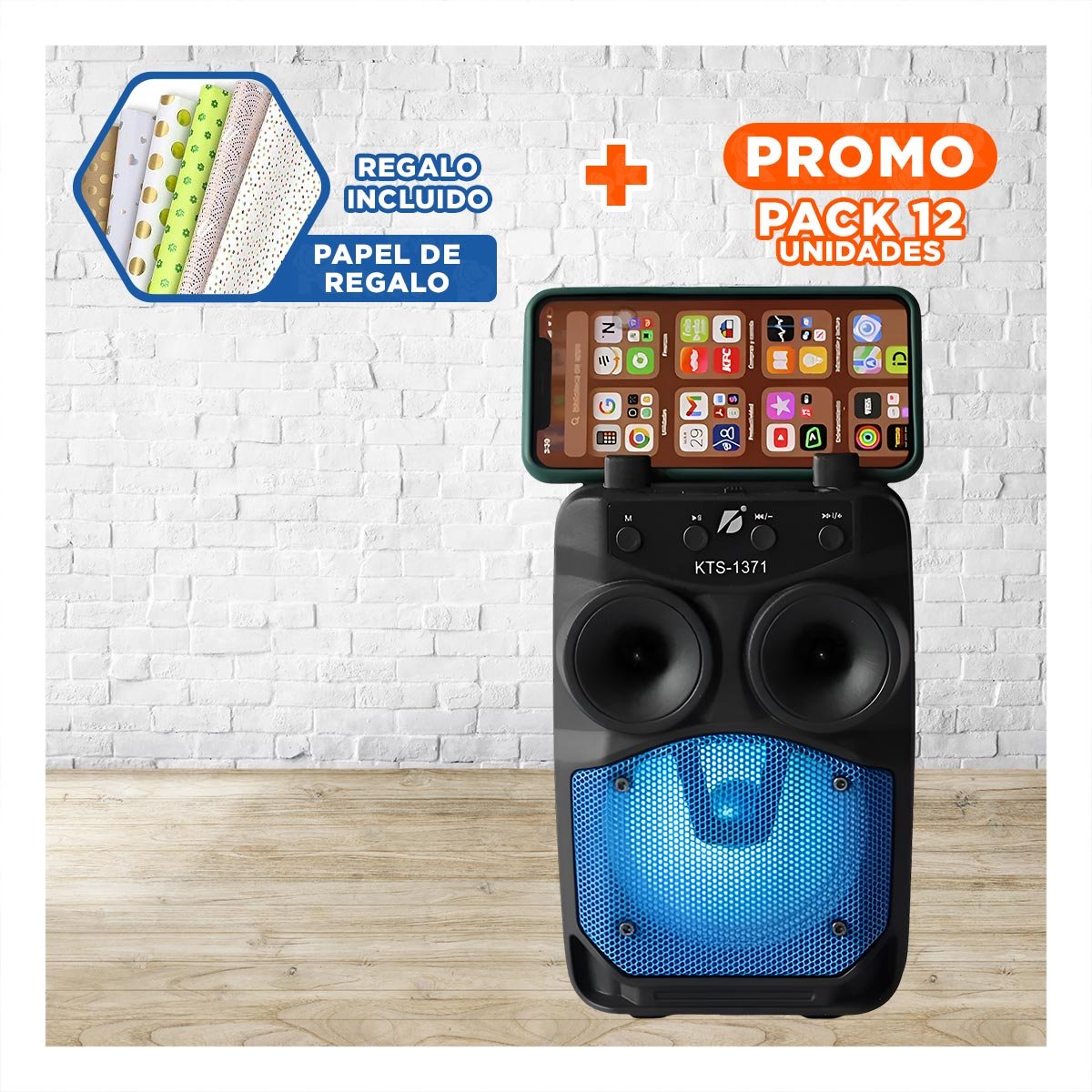 PACK12 PUNTERO NEGRO INALAMBRICO CON TECNOLOGIA AVANZADA Y SENSOR POTENTE Y+PAPEL REGALO - 1
